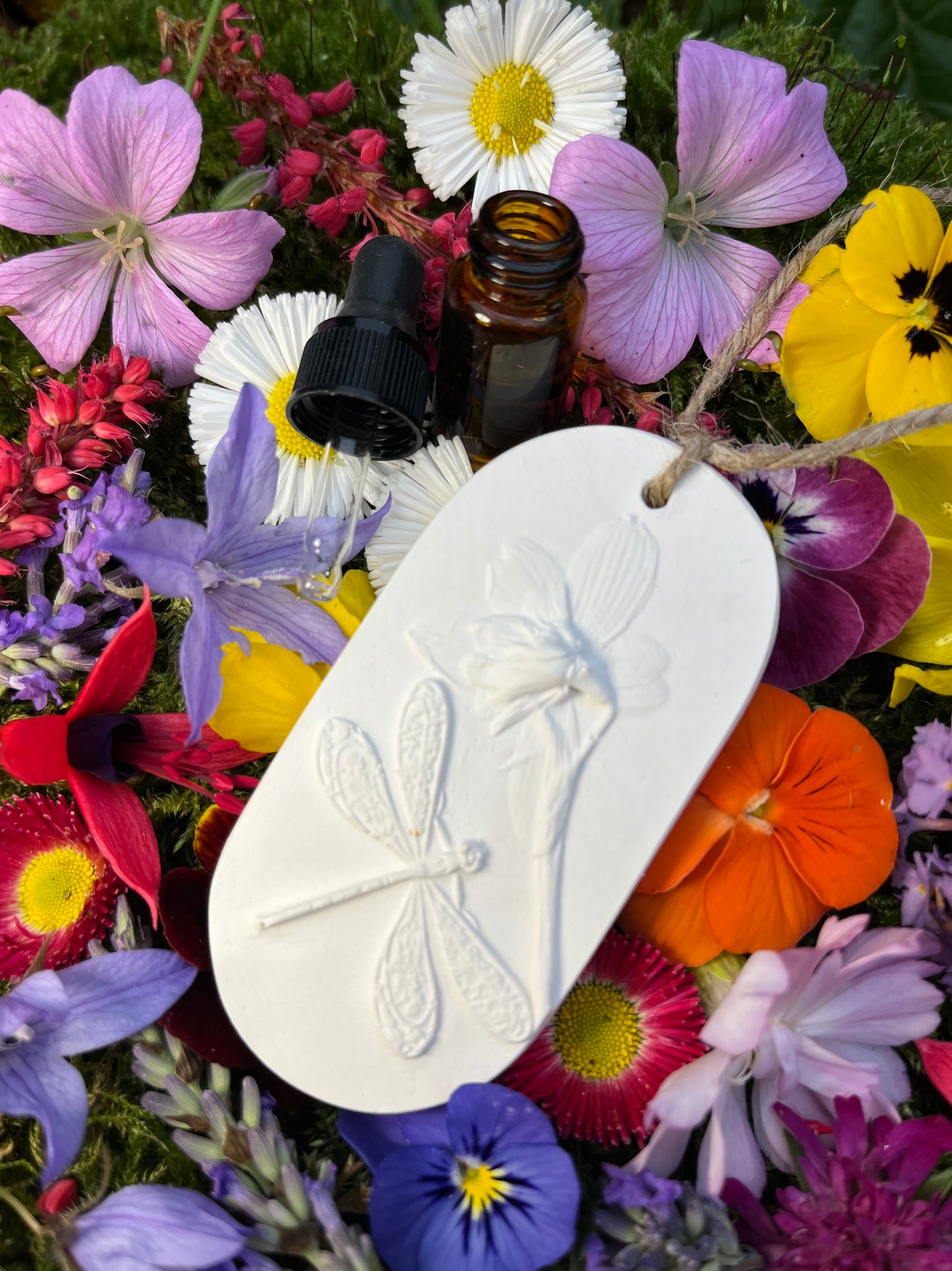 Dragonfly and Snowdrop Botanical Cast Fragrance Diffuser Small