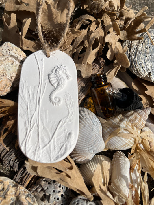 Seahorse Botanical Cast Car Freshener