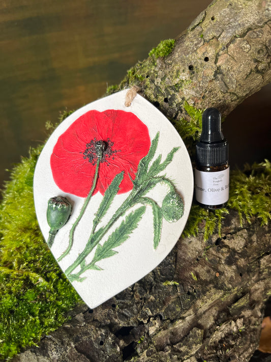 Poppy Botanical Cast Fragrance Diffuser Painted
