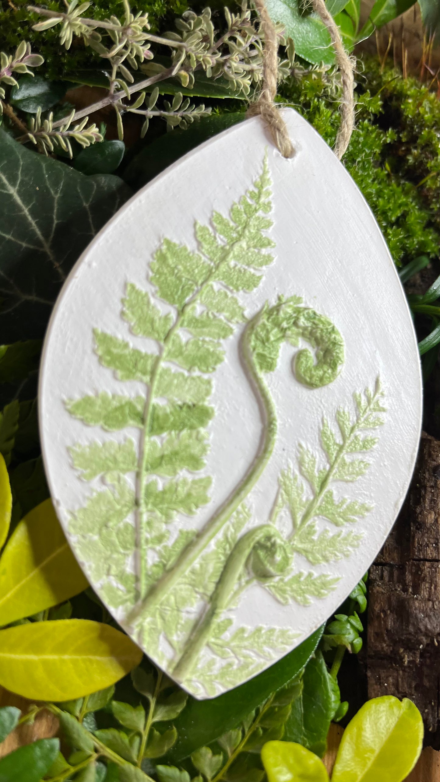 Fern Fronds Botanical Cast Fragrance Diffuser Painted