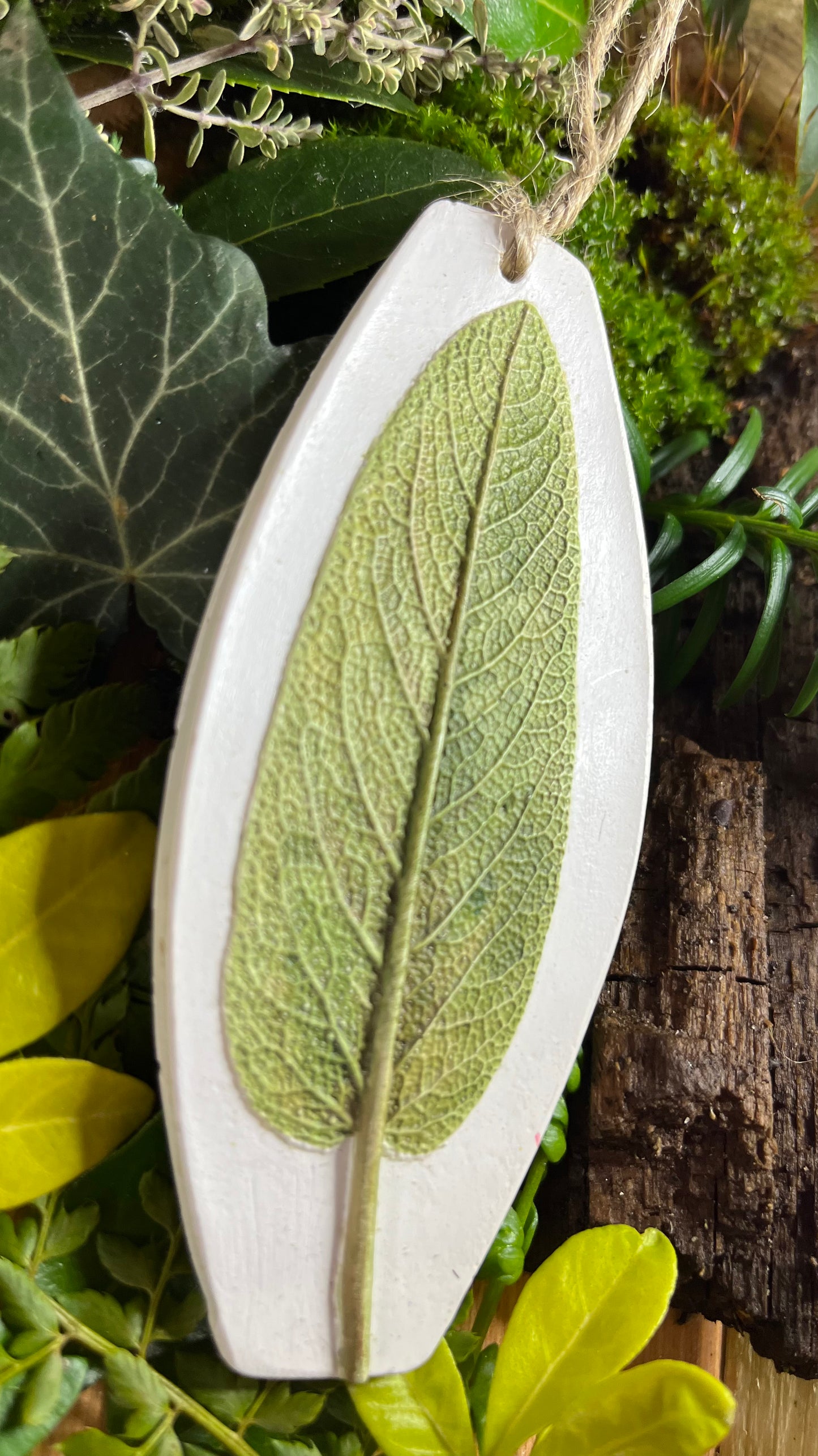 Sage Leaf Botanical Cast Fragrance Diffuser Painted