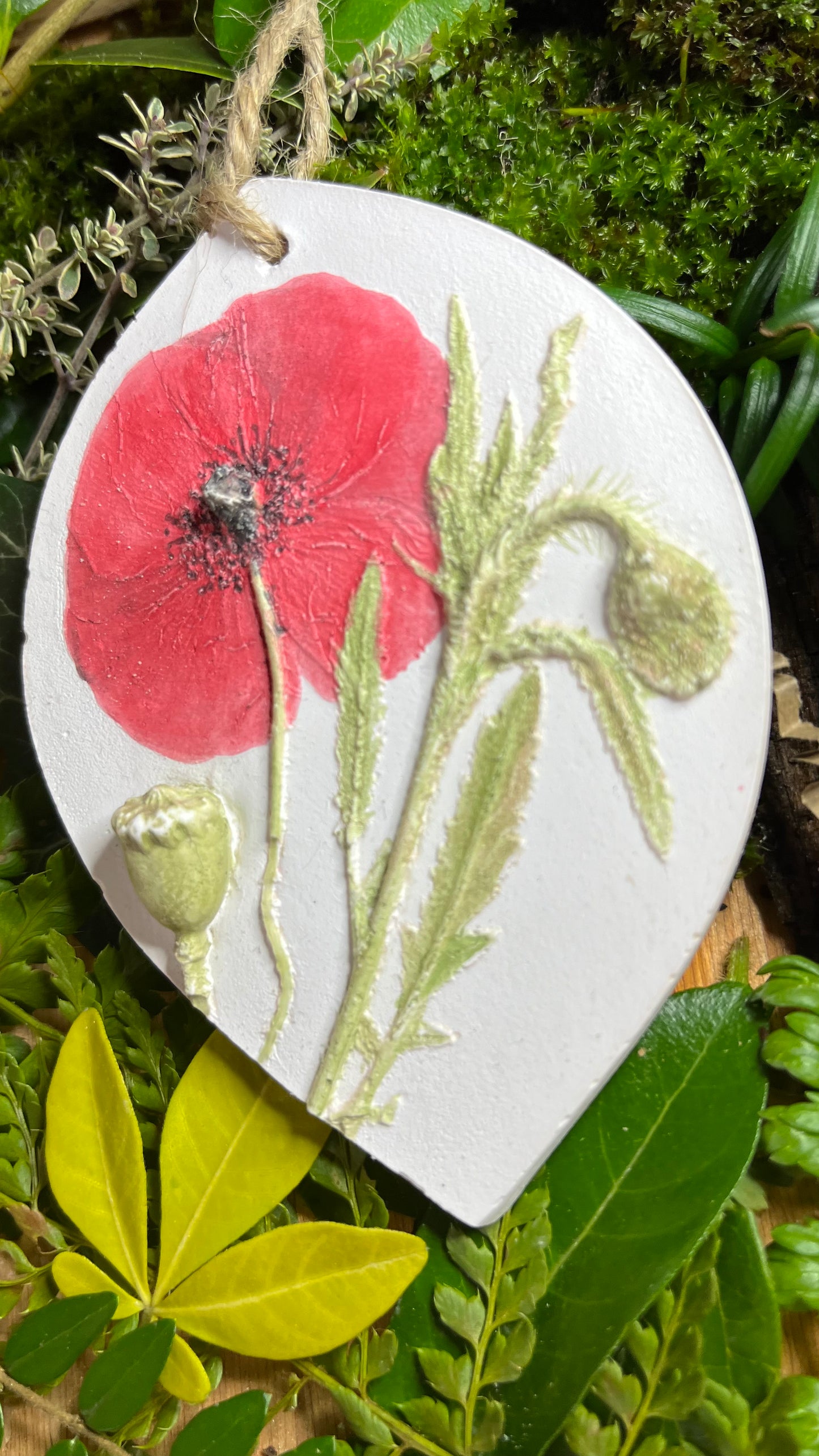 Poppy Botanical Cast Fragrance Diffuser Painted