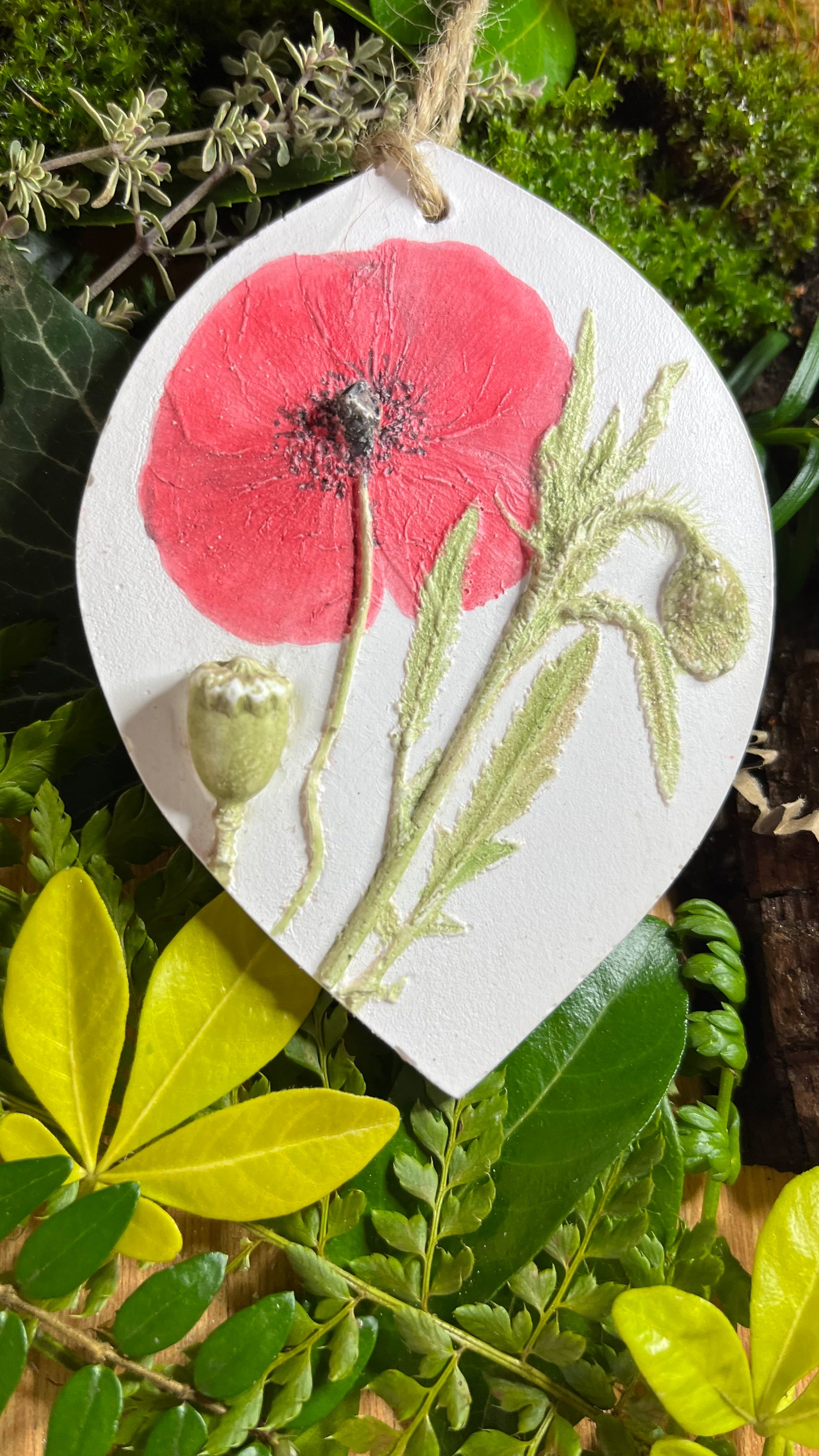 Poppy Botanical Cast Fragrance Diffuser Painted
